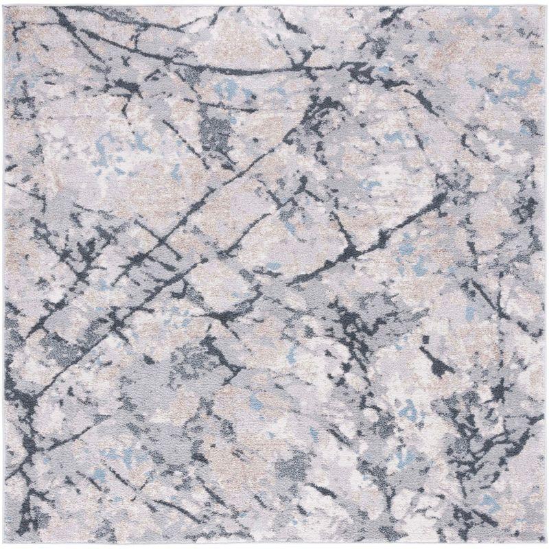 Toscana TOS670 Power Loomed Area Rug - Ivory/Grey - 6'7"x6'7" - Safavieh.