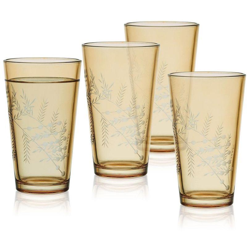 Fitz and Floyd Wildflower Highball Glasses