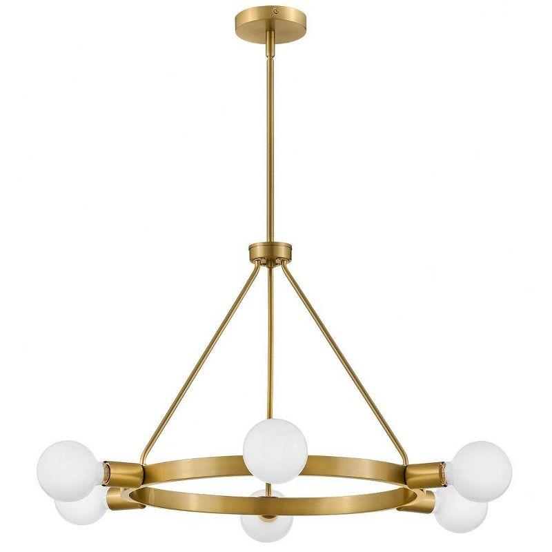 Lark Orla 6 - Light Chandelier in  Lacquered Brass