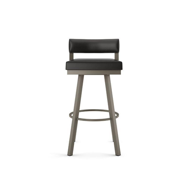 Amisco Travis Upholstered Counter Height Barstool Black/Gray