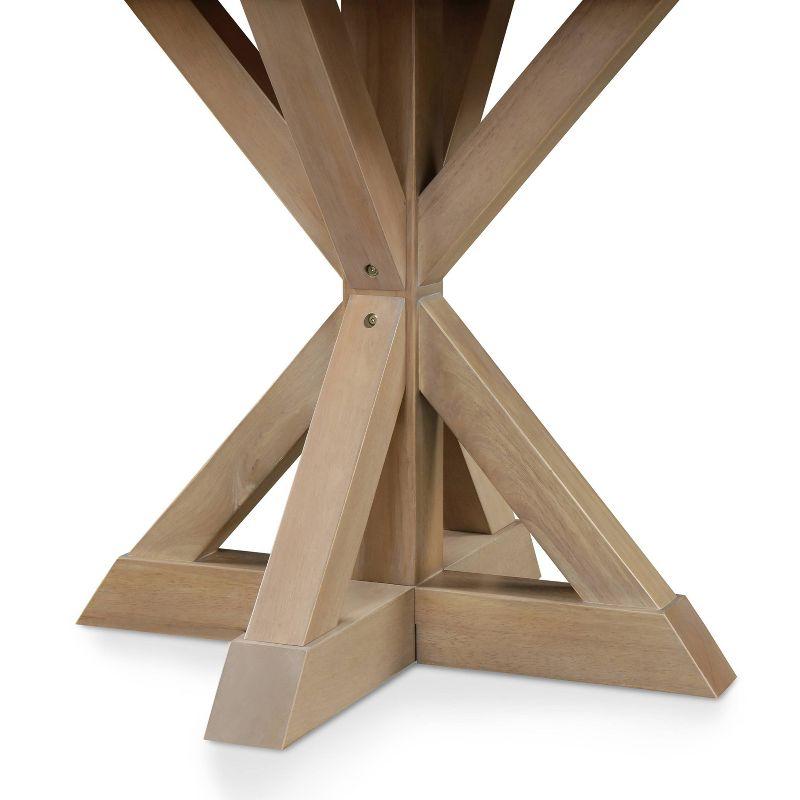 Finch Alfred Round Solid Wood Rustic Dining Table