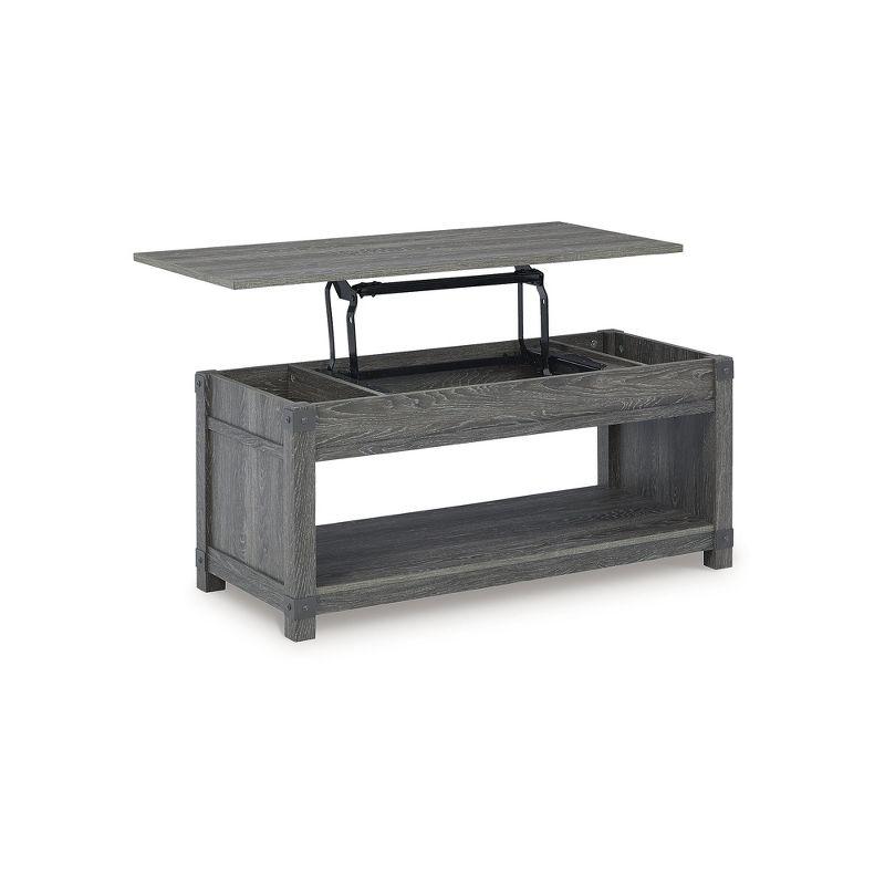 Signature Design by Ashley Casual Freedan Lift-Top Coffee Table  Grayish Brown