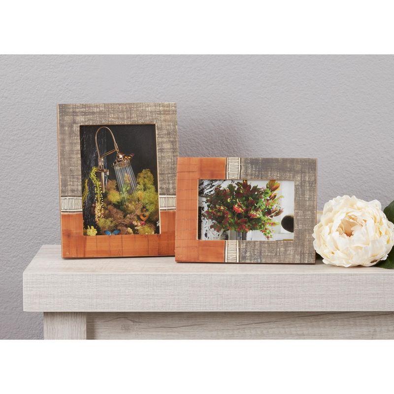 Saro Lifestyle Picture Frame With Two-Tone Bone Design