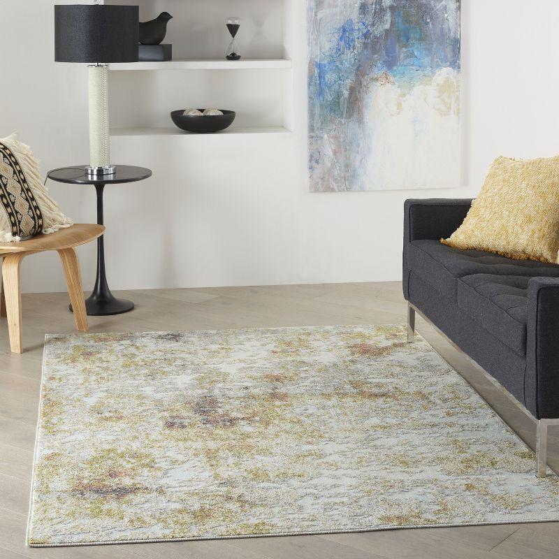 Abstract Tawny Golden 5'3" x 7'3" Synthetic Easy-Care Rug