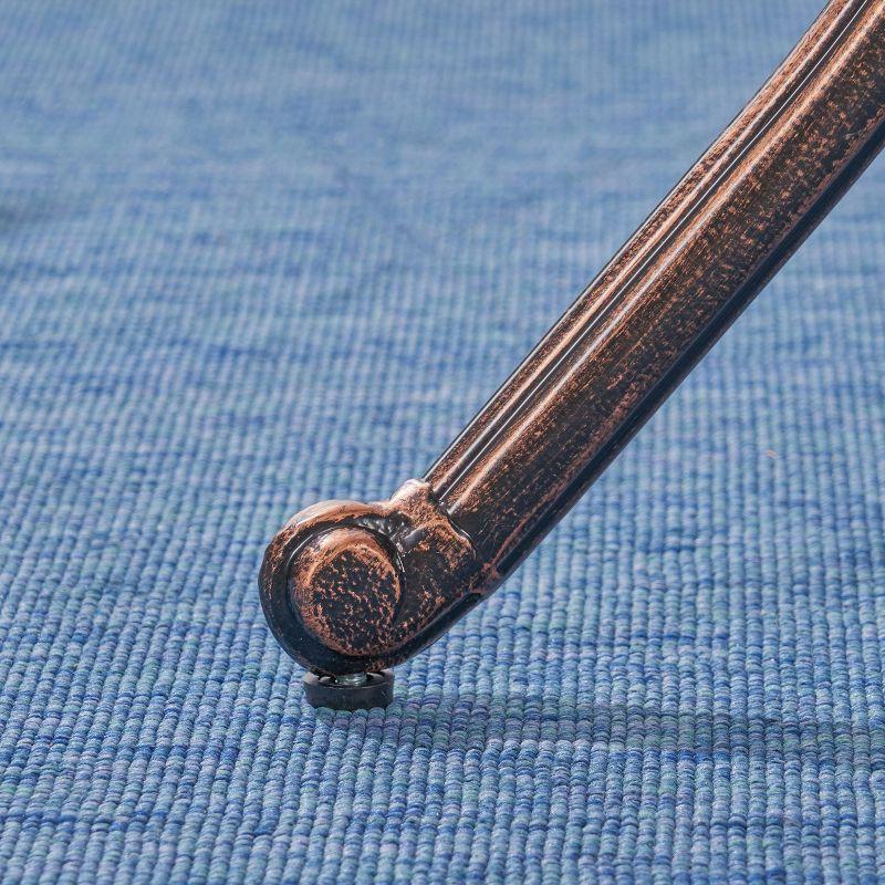 Fleur De Lis Living Outdoor Round Cast Aluminum Dining Table, Shiny Copper | Wayfair