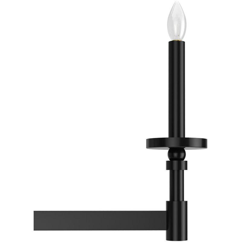 Briargrove Matte Black 7-Light Modern Linear Candle Chandelier