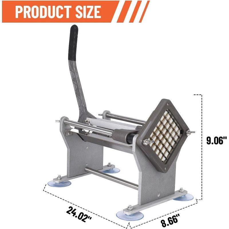 Commercial Stainless Steel French Fry Cutter with 1/2 Inch Blade