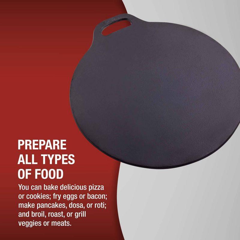 Victoria Victoria Cast Iron Round Reversible Griddle, Seasoned
