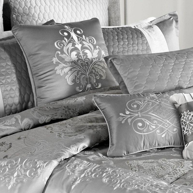 Queen 12pc Kacee Comforter Set Gray - Riverbrook Home