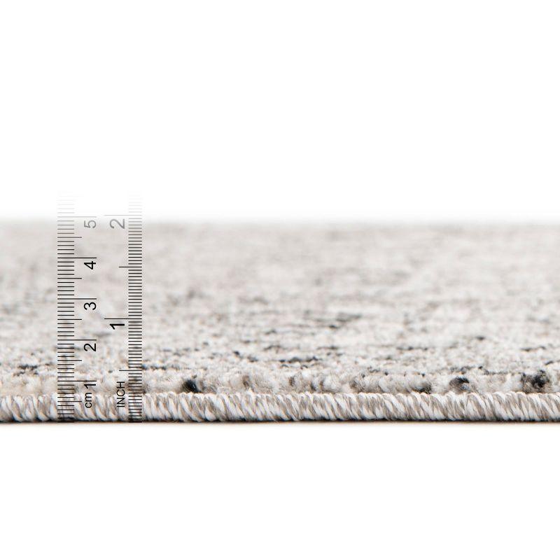 Unique Loom Del Mar Collection Area Rug - Jennifer (4' 1" x 6' 1" Rectangle Gray/Black)