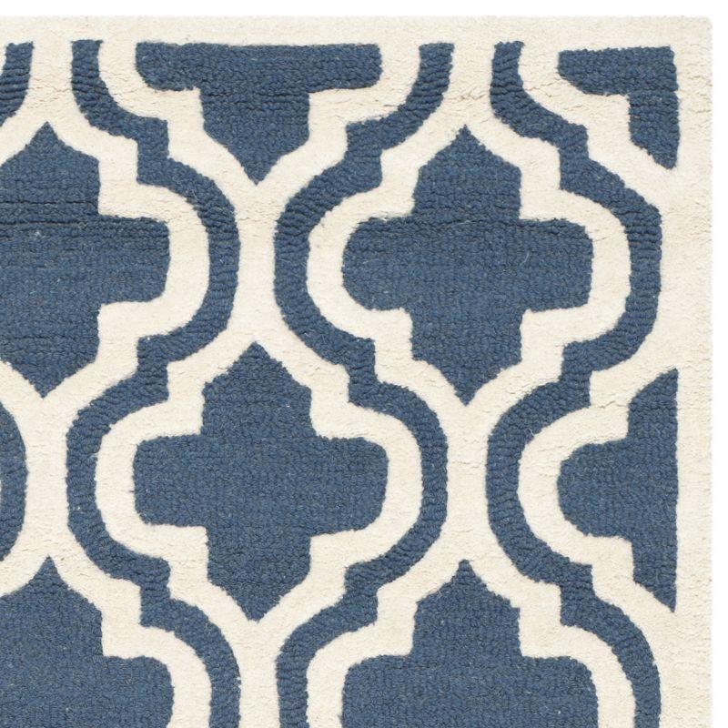 Cambridge CAM132 Tufted Indoor Accent Rug - Navy/Ivory - 3'x5' - Safavieh