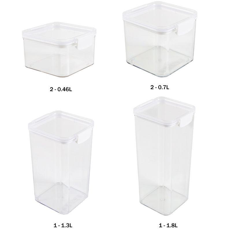 Clear Plastic 6-Piece Food Storage Container Set with Lids