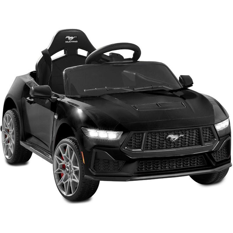 Black 12V Electric Ride-On Ford Mustang Car for Kids