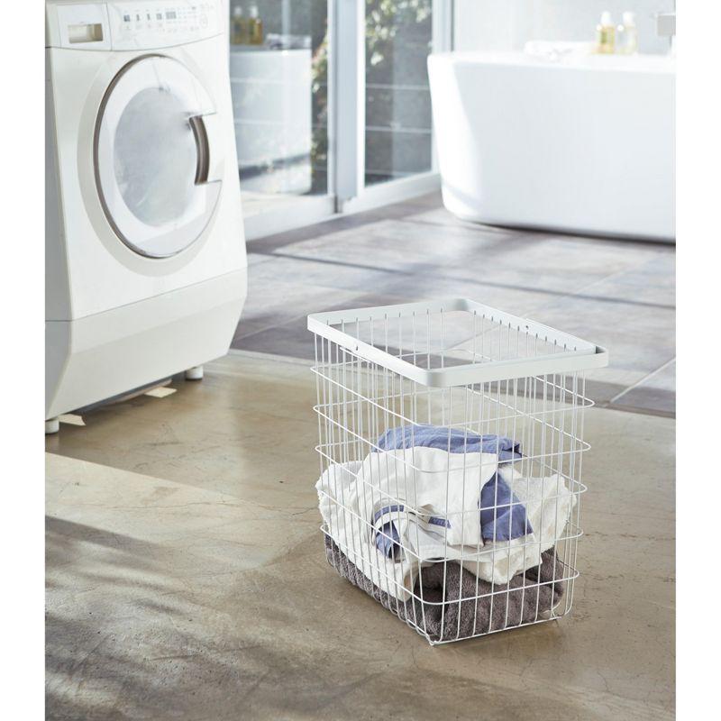 Yamazaki Home Yamazaki Home Laundry Basket, Storage Hamper, Large, Steel, Large, 8.75 gallons, 33 liters