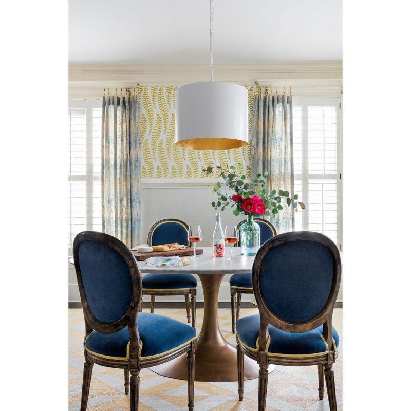 Crystorama Lighting Alston 6 - Light Chandelier in  Matte White/Antique Gold