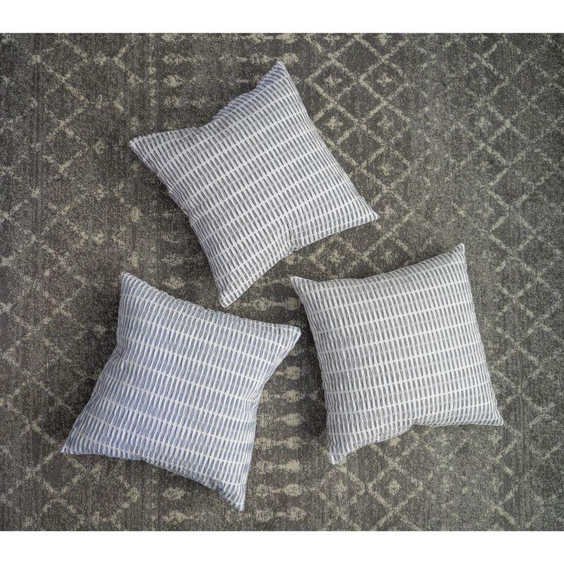 KAF Home Pleated Please Striped Cotton Pillow Cover (Set of 2)