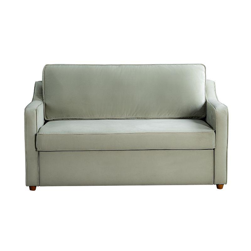 Serta Juliette 62.2'' Full Convertible Sofa w/ Velvet Upholstery