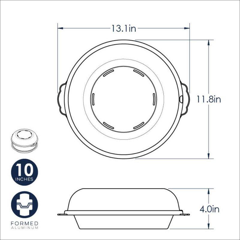 Silver Non-stick Mini Pie Pan with Lid