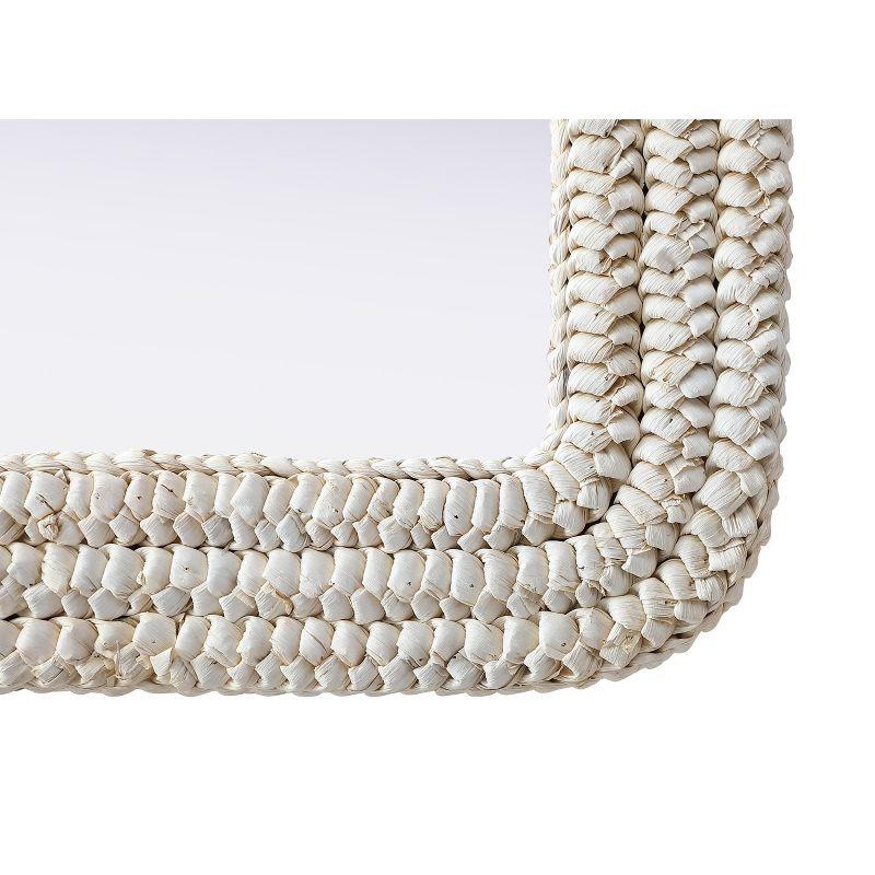 Beachcrest Home™ Dennard Arch Cornhusk Mirror in Linen White