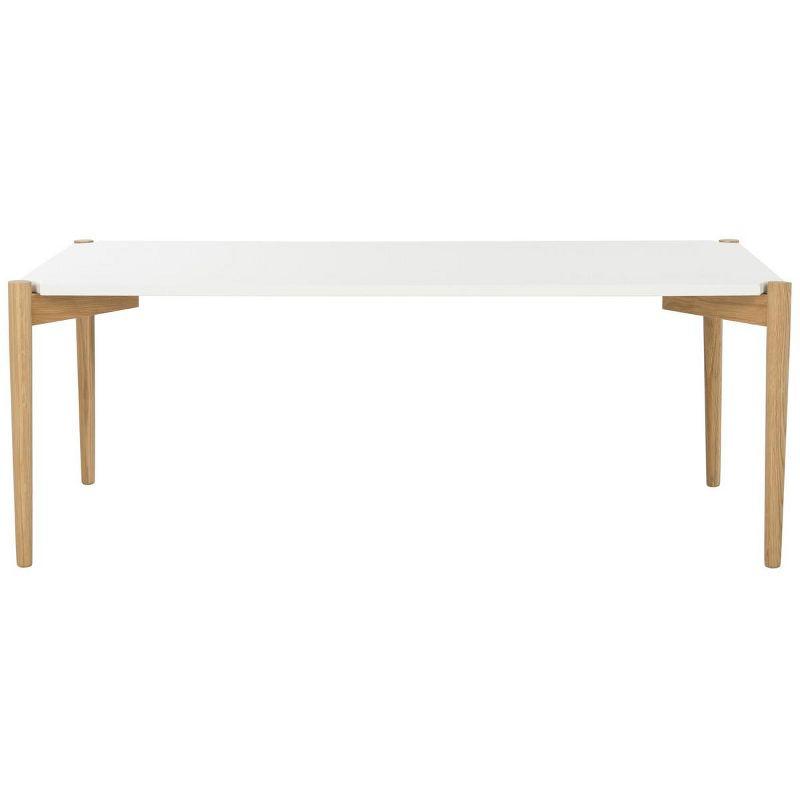 Rue Rectangle Coffee Table - White/Oak - Safavieh