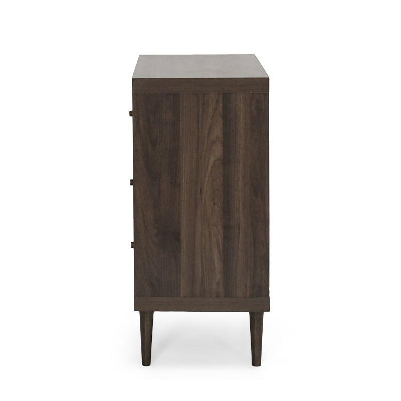 Christopher Knight Home Nystrom Mid-Century Modern 3 Drawer Chest Walnut/White