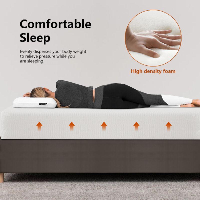 FDW Queen Mattress 12 Inch Gel Memory Foam Mattress with Breathable & Washable Soft Fabric Zippered Cover,CertiPUR-US Certified,White