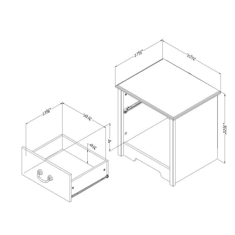 Aviron 1 Drawer Nightstand - South Shore