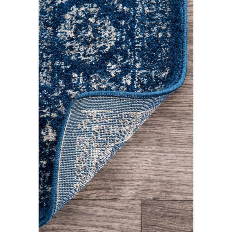 Elysian Dark Blue Synthetic 34" Reversible Area Rug