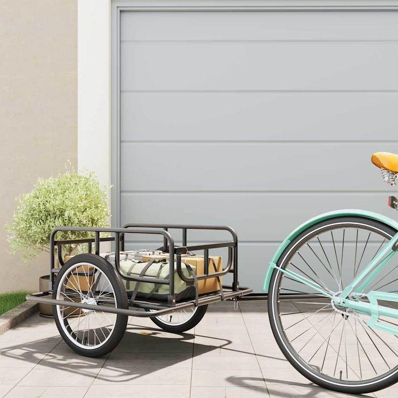 VidaXL Bike Trailer 51.2"x28.7"x19.1" Steel Black