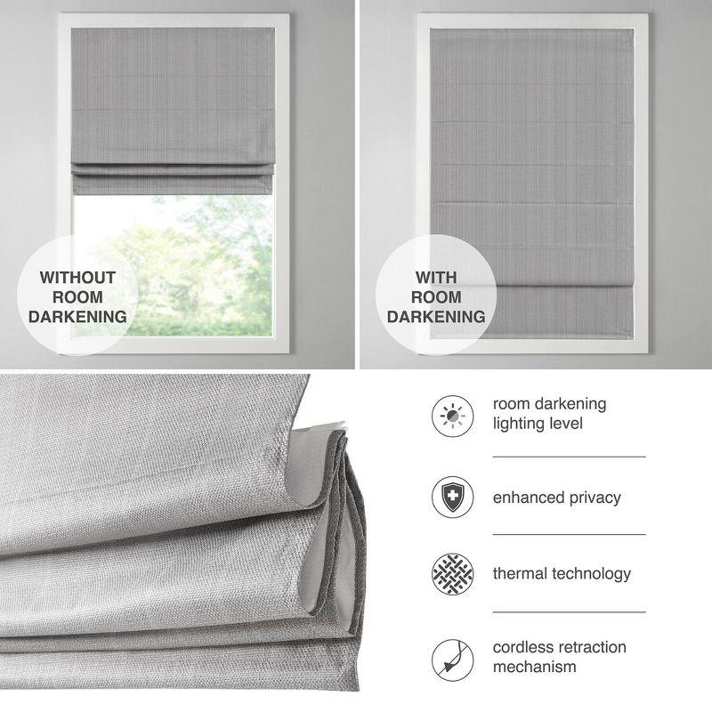 Galen Basketweave Cordless Room Darkening Roman Shade