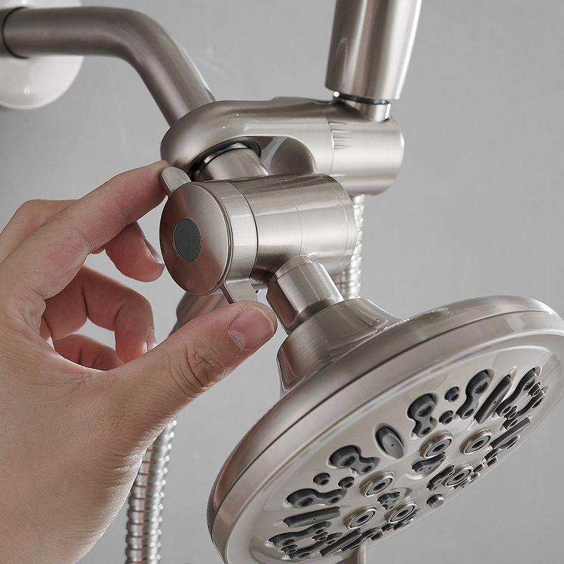 Single Handle 1-Spray Round Rain Shower Faucet Combo Set with Dual Function Pressure Balance Valve