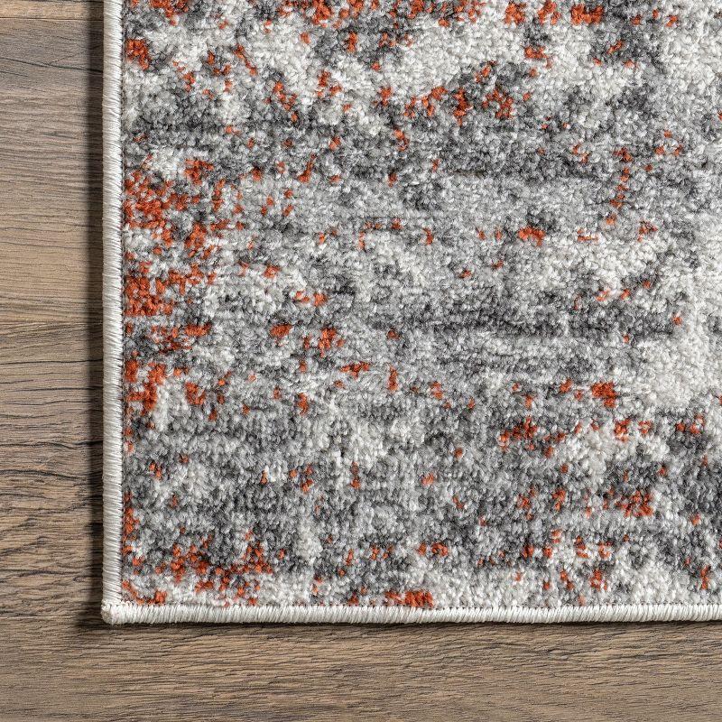 Nuloom Deedra Abstract 4x6 Indoor Area Rug for Living Room Bedroom Dining Room Kitchen, Red/Ivory