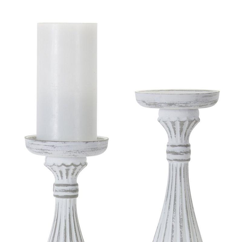 Melrose Traditional Wood Candle Holder (Set of 3)