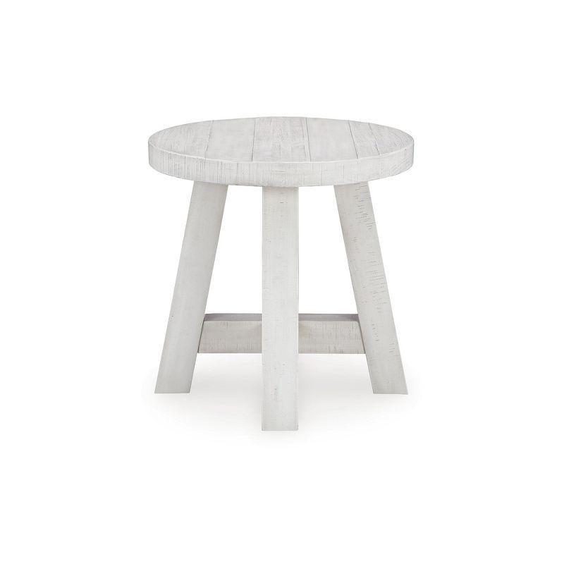 Signature Design by Ashley Jallison End Round Top Table, Off-White