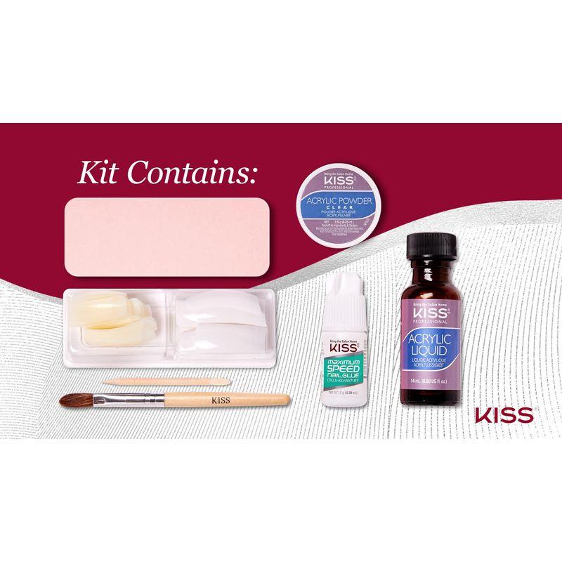 KISS Acrylic French Manicure Fake Nails Sculpture Kit - Natural - 40ct