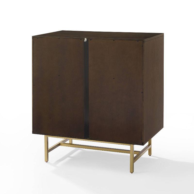 Blair Bar Cabinet Dark Brown/Gold - Crosley