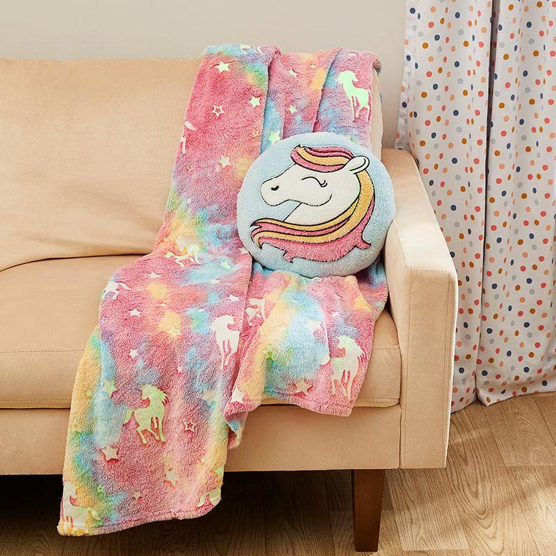 The Lakeside Collection Glow-in-the Dark Blankets - Unicorn