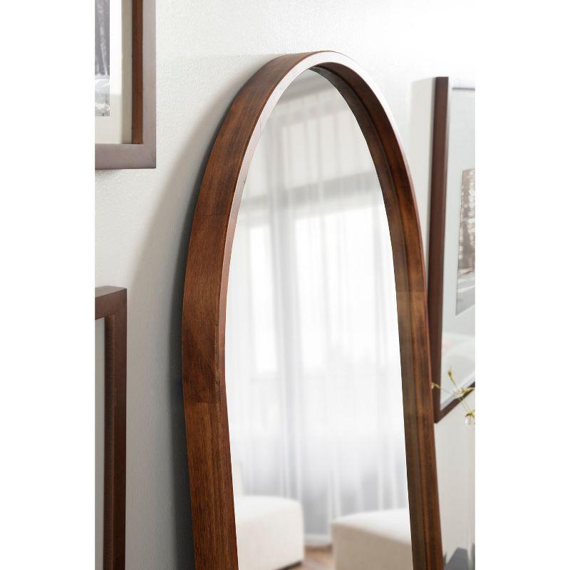 Kate & Laurel All Things Decor 24"x32" Valenti Mid-Century Modern Arched Wall Mirror: Includes Mounting Hardware