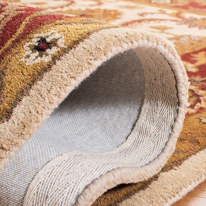 Classic CL244 Hand Tufted Accent Rug - Ivory/Red - 3'6" Round - Safavieh.