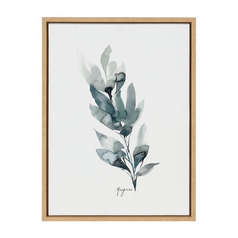 18" x 24" Sylvie Wild Mariposa by Sara Berrenson Framed Wall Canvas Natural - Kate & Laurel All Things Decor