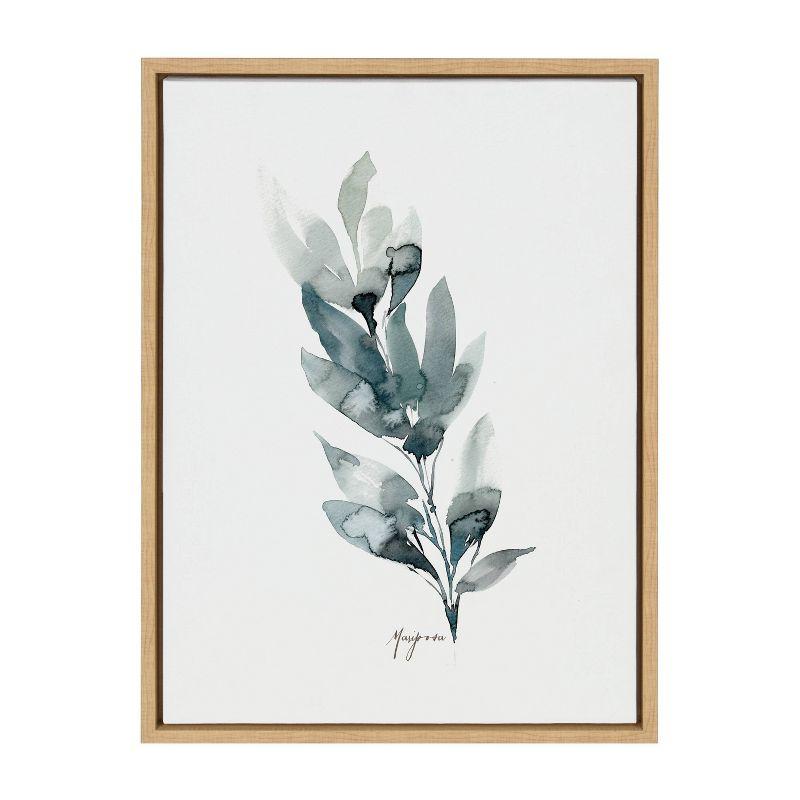 Wild Mariposa Watercolor Wildflower Framed Canvas Art