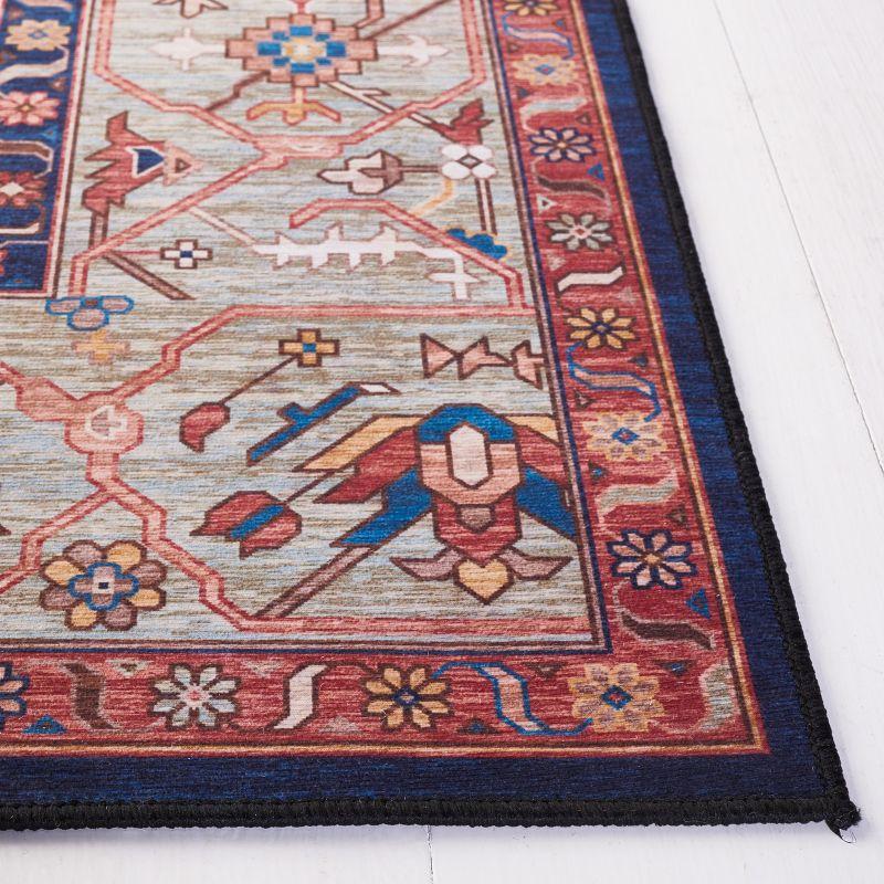 Tucson Vintage Persian TSN153 Power Loomed Machine Washable Skid-Resistant Indoor Accent Rug - Rust/Blue - 3'x5' - Safavieh
