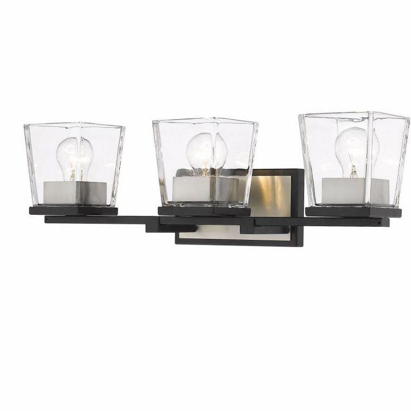 Z-Lite Bleeker Street 3 - Light Vanity in  Matte Black/Brushed Nickel