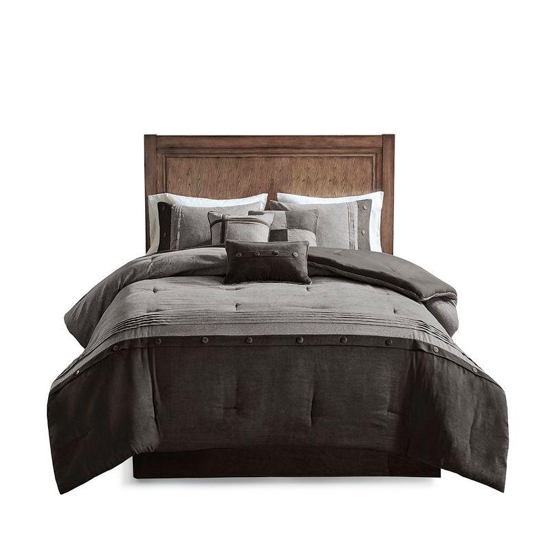 Madison Park Boone 7 Piece Faux Suede Comforter Set
