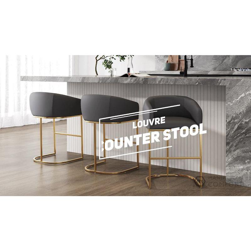 Bolland Upholstered Counter Stool with Metal Frame