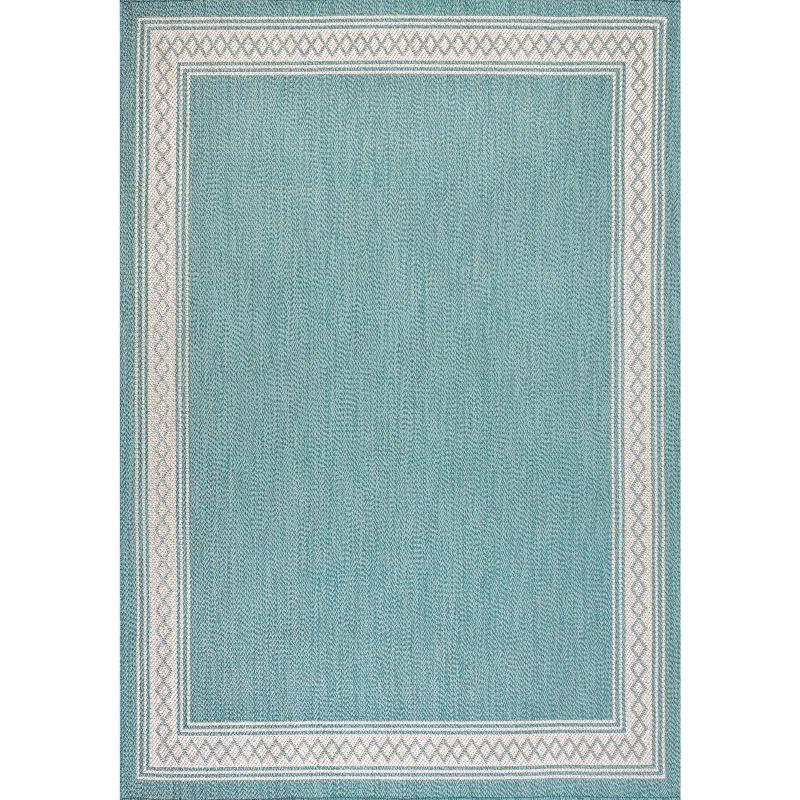 Lucia Classic Diamond Border Indoor/Outdoor Area Rug - JONATHAN Y