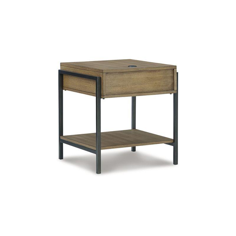 Signature Design by Ashley Contemporary Fridley End Table  Brown/Black