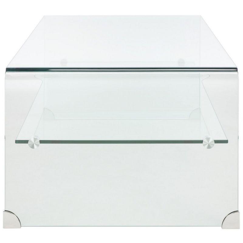 Brioni Temp Glass Coffee Table - Clear - Safavieh