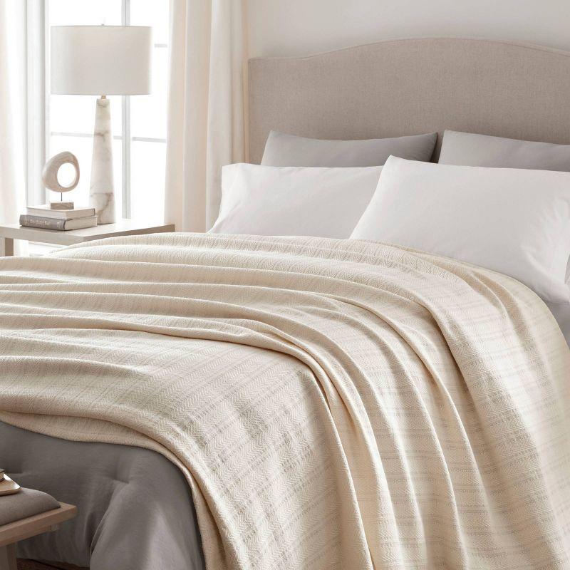 Vellux Vellux 100% Cotton Blanket - Soft, Breathable, Cozy & Lightweight Thermal Blanket  All-Season Blanket Perfect for Layering Bed, Couch & Sofa - Hotel Quality
