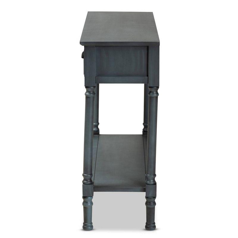 Garvey Grey Wood and Metal 3-Drawer Console Table with Storage